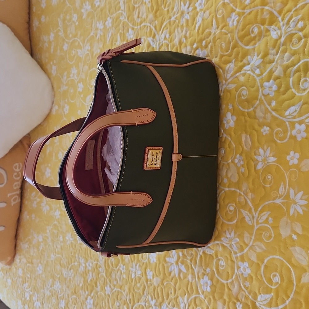 Dooney and Bourke brown and tan handbag